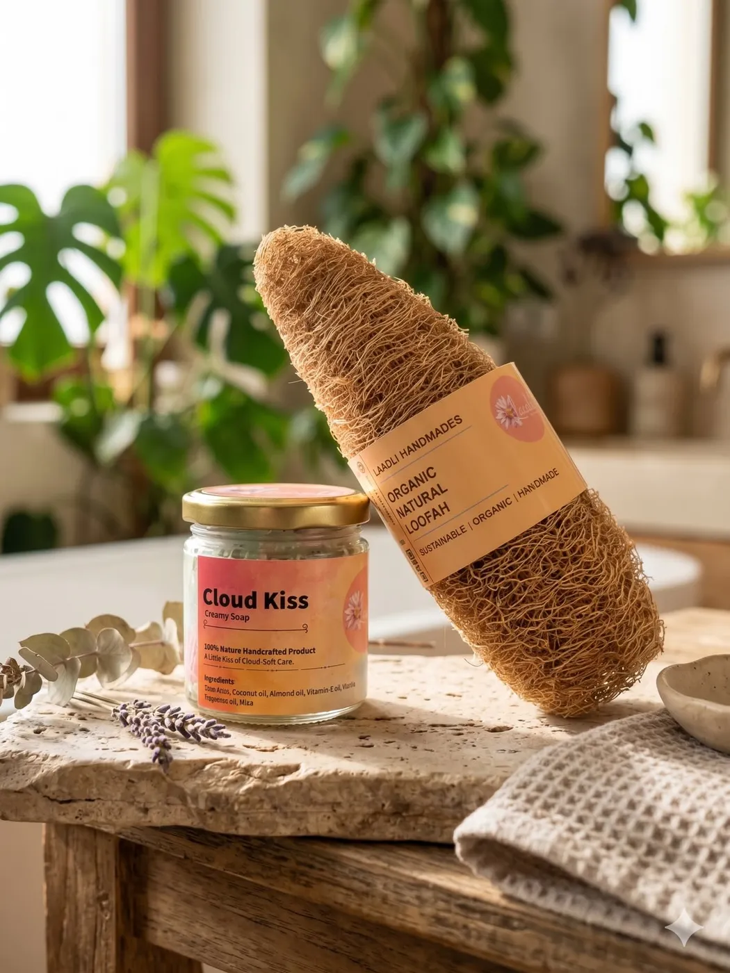 Cloud Kiss - Creamy Soap (With Loofah)